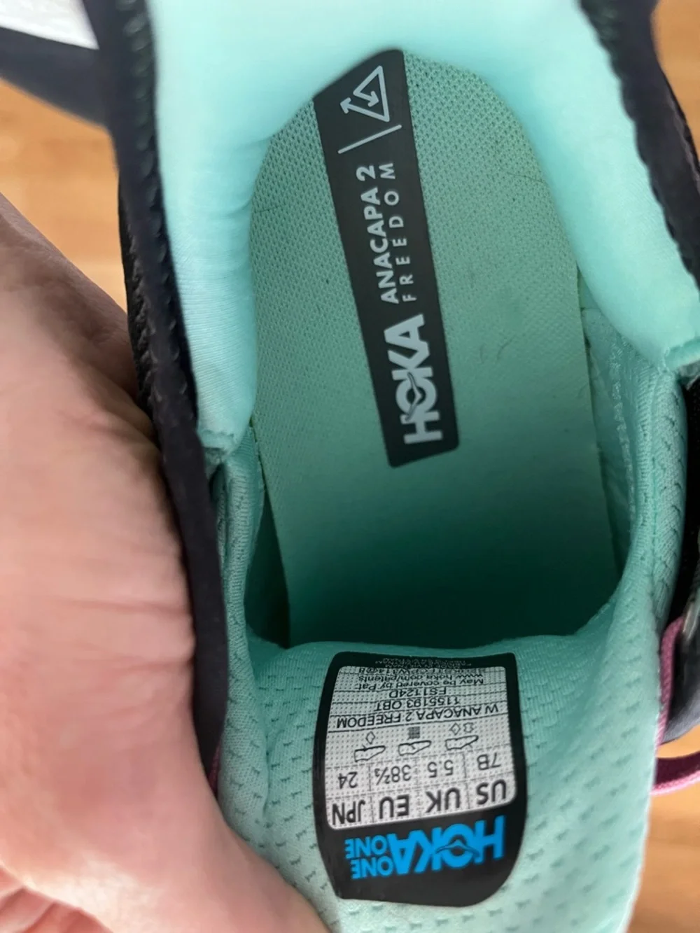 Hoka Women's Charcoal Running Sneakers  (barely worn- great condition) - Picture 2 of 4